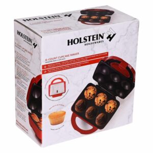 Maquina De Cupcakes De 6 Unidades Color Rojo Silver HOLSTEIN Unidad