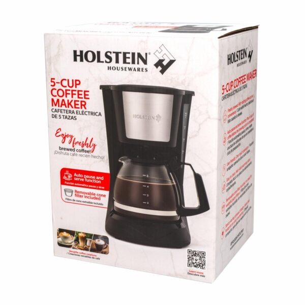 Cafetera Eléctrica 5 Tazas HH-0914701B HOLSTEIN 5 Tazas - Imagen 2