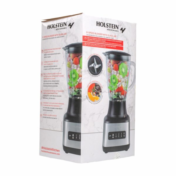 Licuadora 500 Watts HH-09101022SS HOLSTEIN 8 Velocidades - Imagen 5