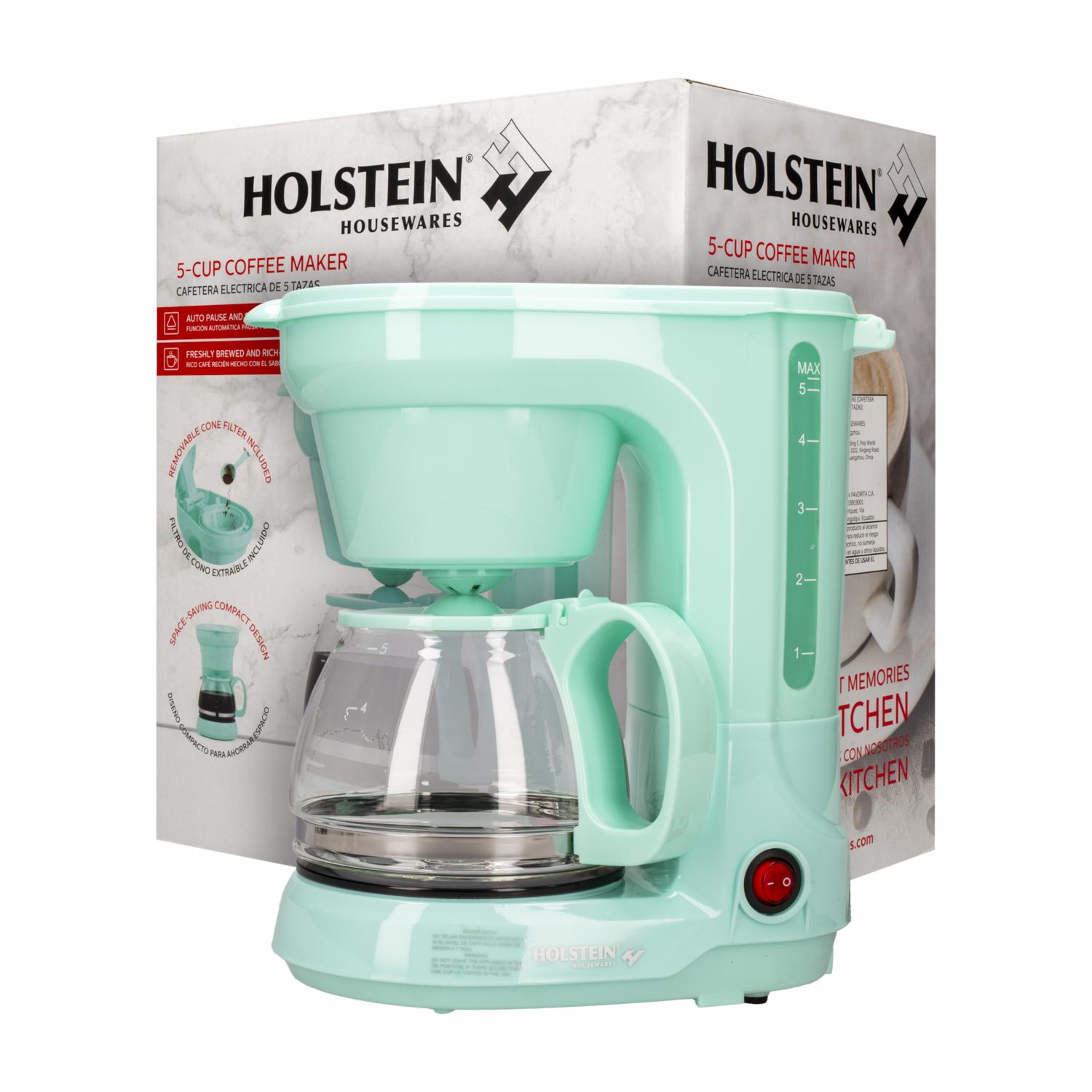 Cafetera Eléctrica Con Sistema Antigoteo HH-0914701I HOLSTEIN 5 Tazas