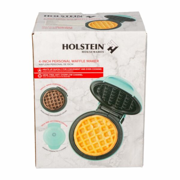 Waflera Electrica Personal Color Menta De 10 Cm Modelo:HH-09125016I HOLSTEIN 350 Watts - Imagen 6