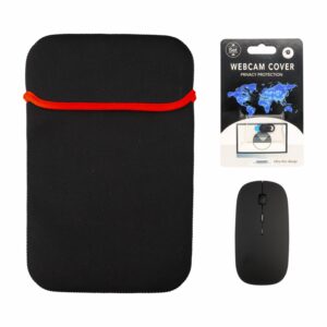 Kit Para Computadora Con Funda, Mouse Inalámbrico Y Cubierta Para Cámara SLY 15"