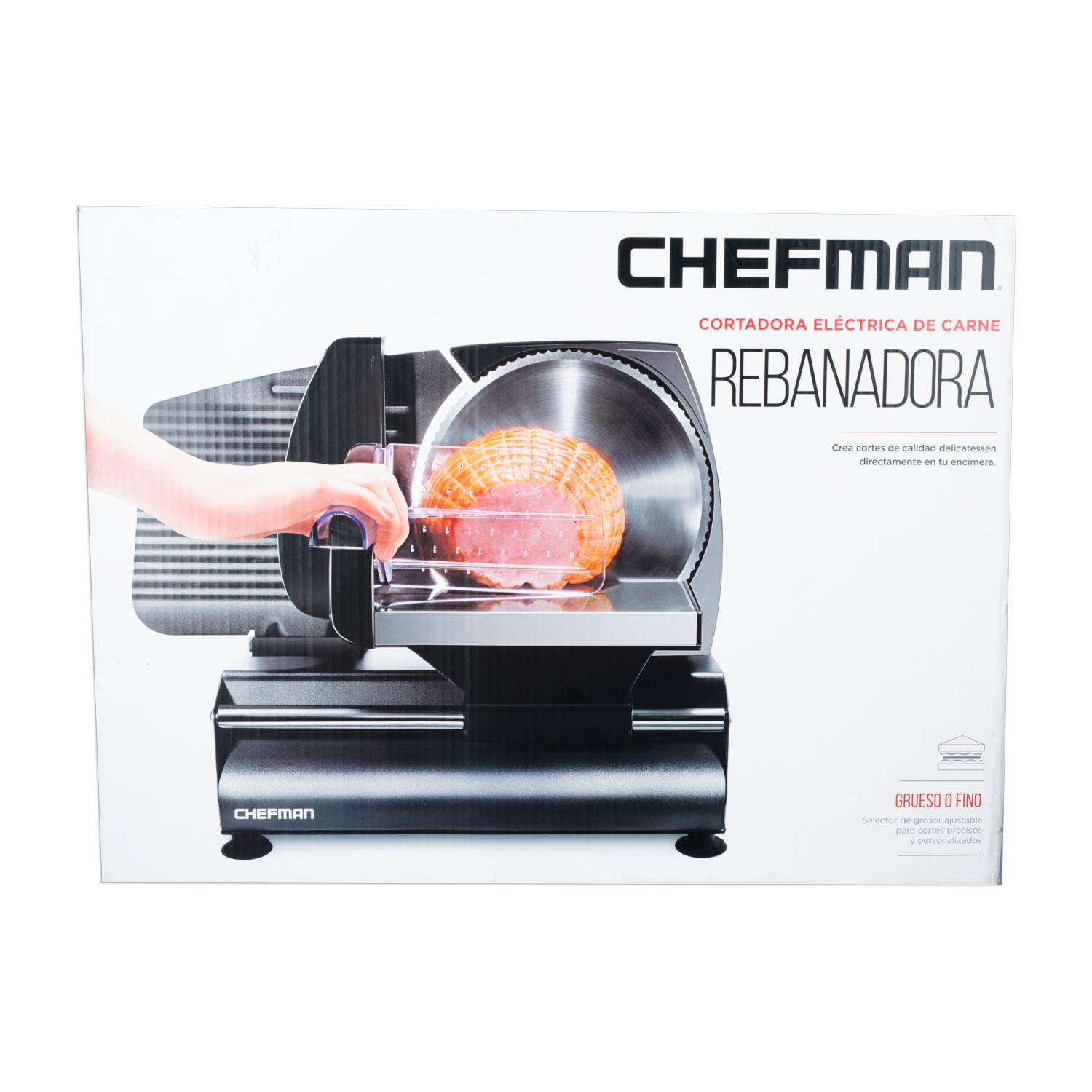 Rebanador Eléctrico De Carne Y Embutidos ModeloRJ49-BLACK-MX CHEFMAN 110 V - Imagen 4