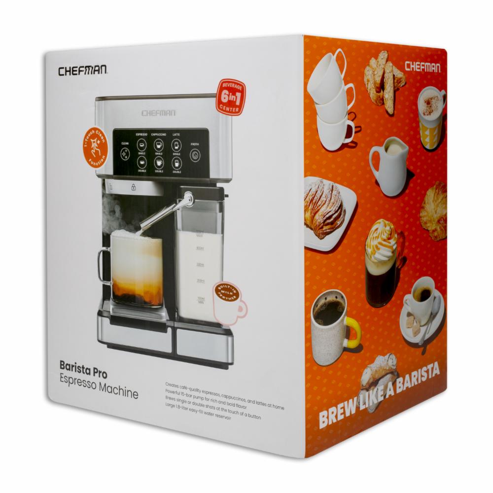 Cafetera 6 En 1 Barista Pro Cromada RJ54-SS-15-MX CHEFMAN 1,8 Litros - Imagen 4