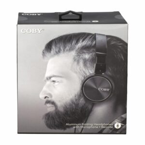 Audífonos Con Micrófono Diadema Negro COBY Con Cable
