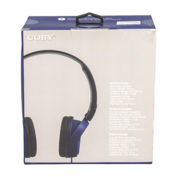 Audífonos Con Micrófono Diadema Azul COBY Con Cable - Imagen 2