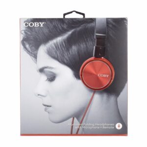 Audífonos Con Micrófono Rojo COBY Con Cable