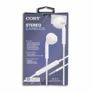 Audífonos Stereo Earbuds CVE270WH COBY Con Cable