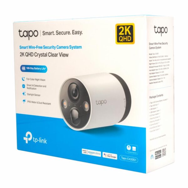Cámara De Vigilancia Smart C420 S1/2K /Full Color/ Inalámbrica TP-LINK 2K - Imagen 4