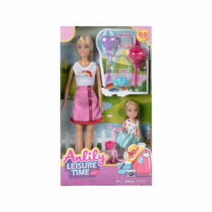 Set De Juego Muñecas Con Scooter ANLILY Incluye Accesorios
