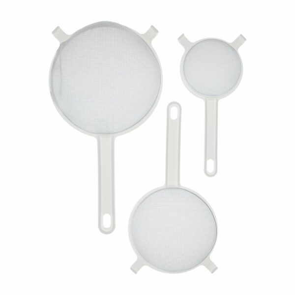 Set Coladores Blanco 18-14-10 Cm SAM MEI 4 Piezas