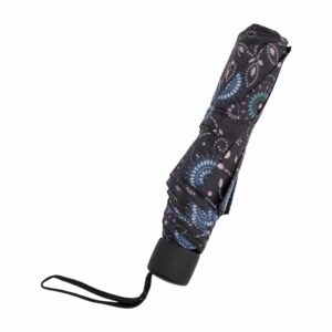 Paraguas Negro Con Rosado FREE HOME 98 CM