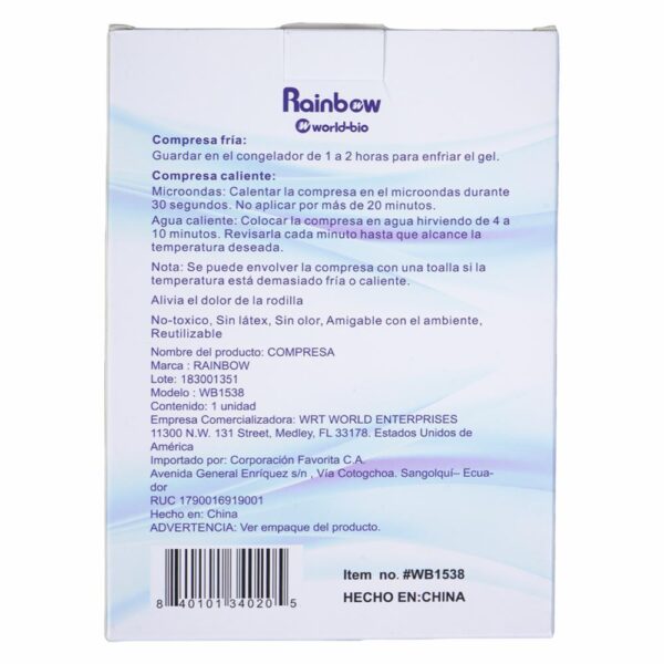 Compresa Frío Caliente Para Rodilla RAINBOW Unidad - Imagen 3