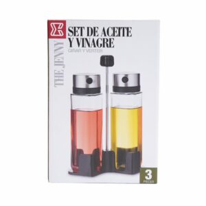 Aceitero Y Vinagrero Con Organizador SINOGLASS Unidad