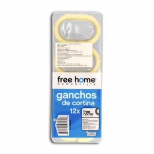 Ganchos Para Cortina Beige FREE HOME X 12 Uds