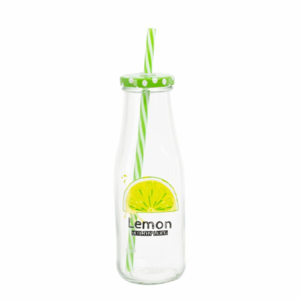 Botella Para Jugo Limón Con Pitillo ZIBO CHONGLI 400 ML