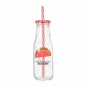 Botella Para Jugo Sandia Con Pitillo ZIBO CHONGLI 400 ML