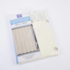 Cortina De Baño Beige FREE HOME 180 X 180 Cm