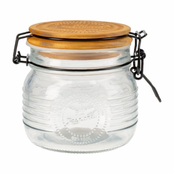Frasco Con Tapa Madera OLD FASHIONED 500 Ml - Imagen 2
