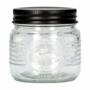 Frasco Con Tapa Metalica Negra OLD FASHIONED Pequeño