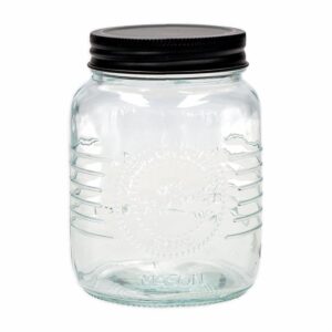 Frasco Con Tapa Metalica Negra OLD FASHIONED Mediano