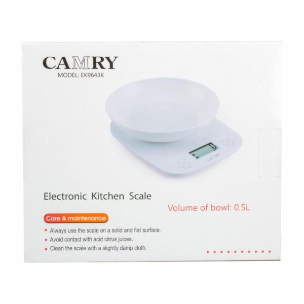 Balanza Cocina Con Tazón CAMRY Unidad - Imagen 2