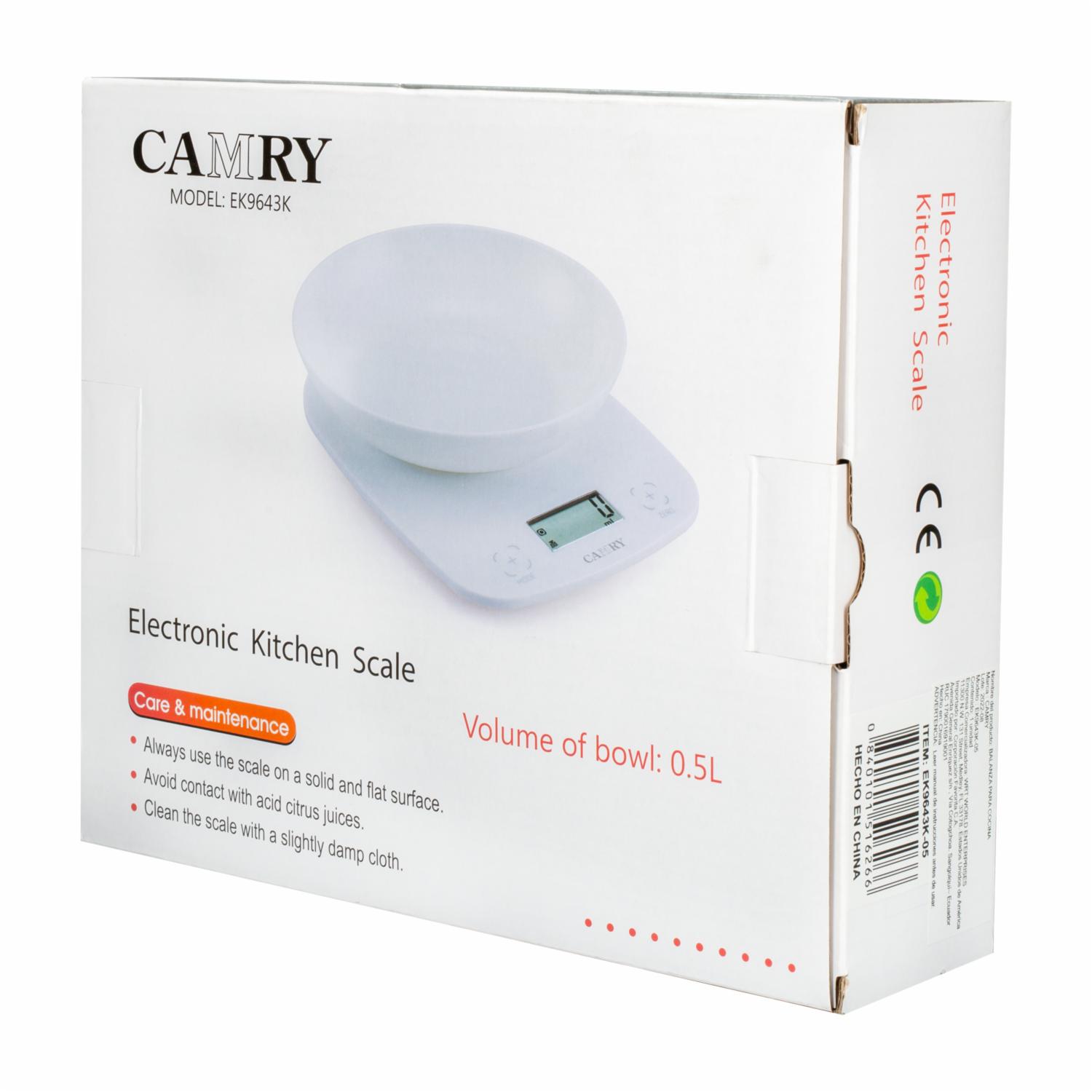 Balanza Cocina Con Tazón CAMRY Unidad - Imagen 4