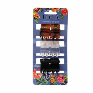 Gancho Pequeño Transparente - Negro - Café X6 HAIR WITH FLAIR Paquete