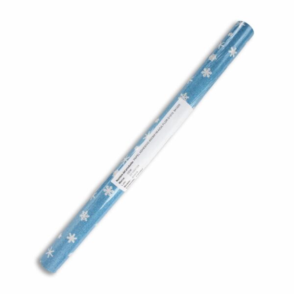 Papel Adhesivo45Cmx1M Azul Flor G1010 ZHANGJIAGANG SMK Unidad