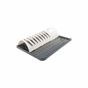 Escurridor De Platos Blanco Con Negro Plástico FREE HOME Unidad