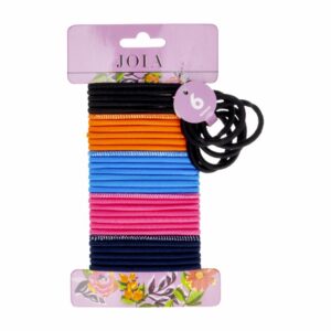 Set De Ligas Azul, Naranja, Celeste Y Turquesa HAIR WITH FLAIR Longitud Perfecta X 38 Unidades