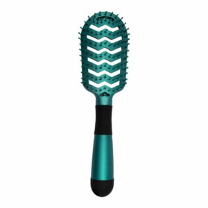 Cepillo Redondo Negro/Verde HAIR WITH FLAIR Unidad