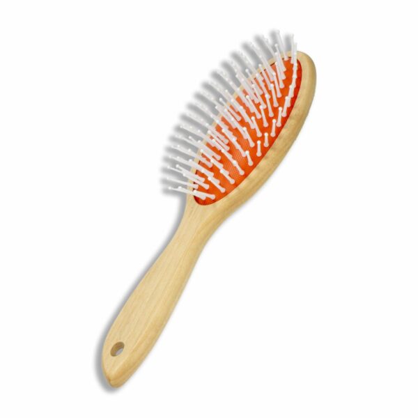 Cepillo De Cabello De Madera Crema JOIA Ovalado - Imagen 2