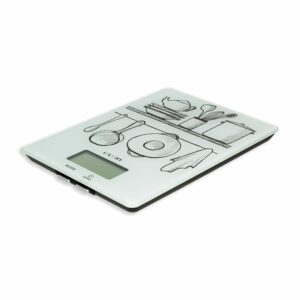Balanza Cocina Diseno Utensilios Blanco Y Negro CAMRY Unidad