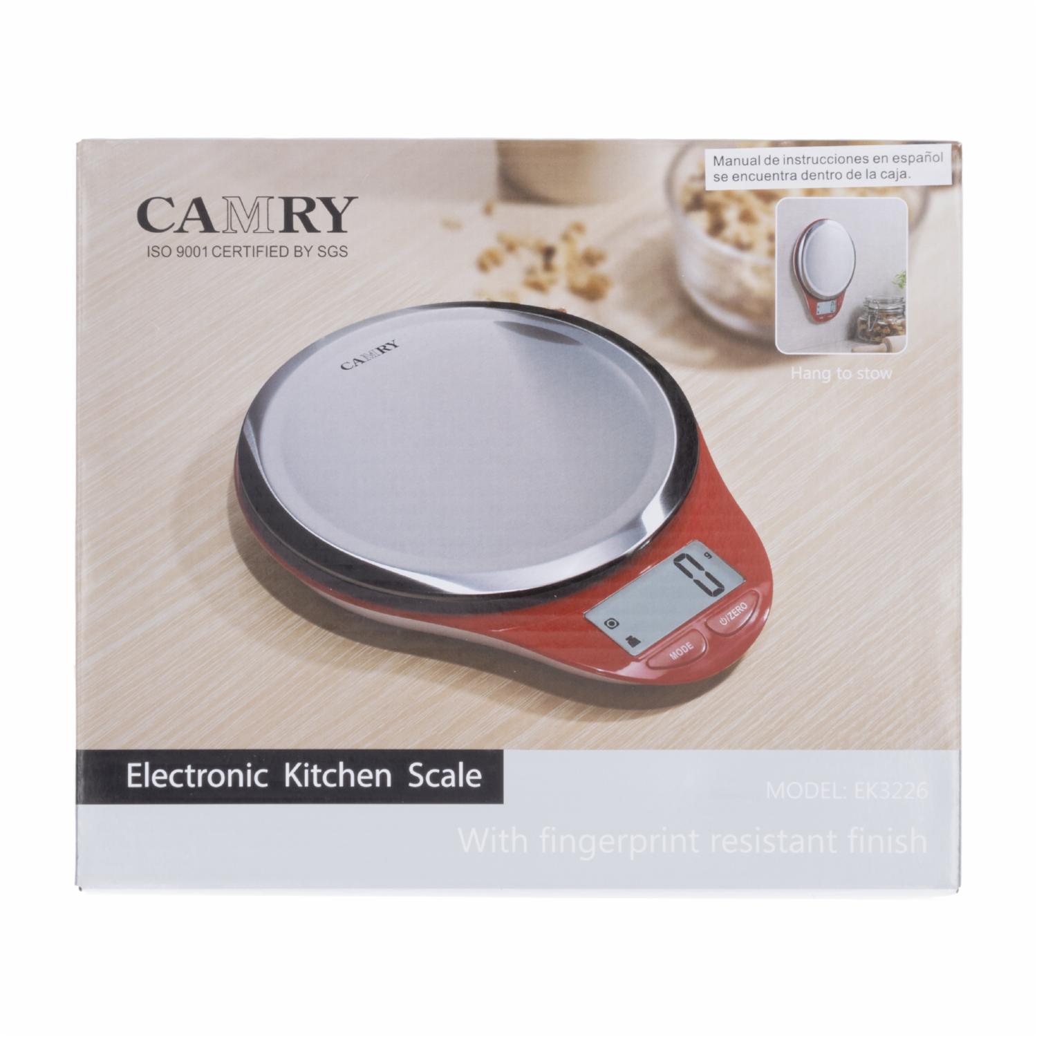 Balanza Cocina Digital Rojo CAMRY Unidad - Imagen 3
