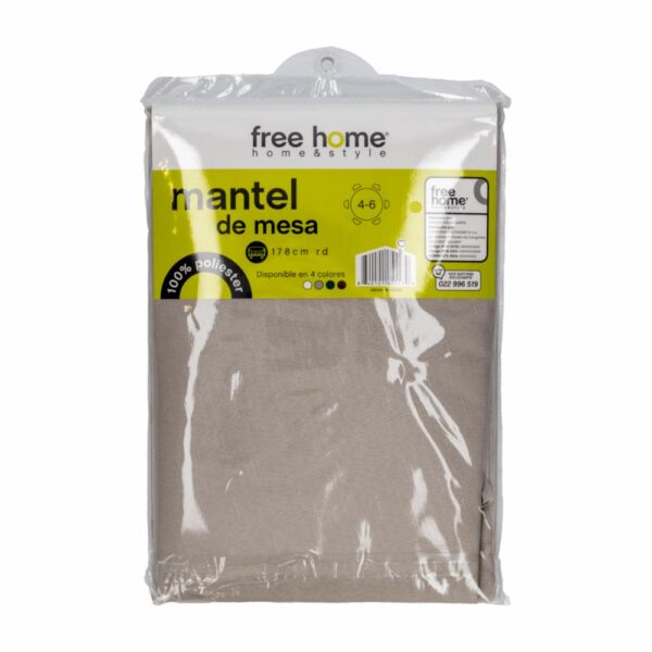 Mantel Beige Redondo FREE HOME 178 Cm - Imagen 2