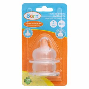 Tetina Cuello Ancho Anticólico Doble Válvula BORN Unidad