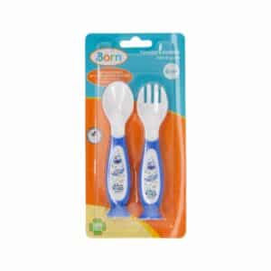 Set Cuchara Tenedor Con Succión BORN X 2 Uds
