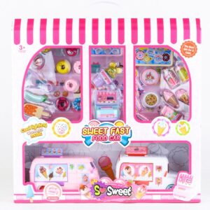 Set De Juego Carrito De Comida Rápida Dulce SO SWEET Incluye Accesorios