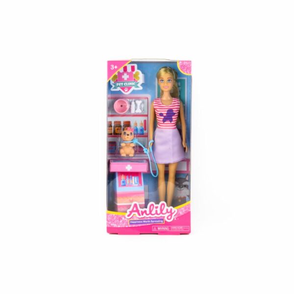 Muñeca Con Mascota ANLILY Incluye Accesorios