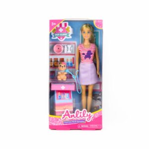 Muñeca Con Mascota ANLILY Incluye Accesorios