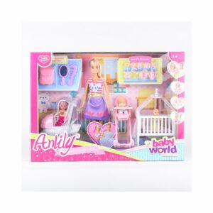 Set Muñeca Niñera ANLILY Incluye Accesorios