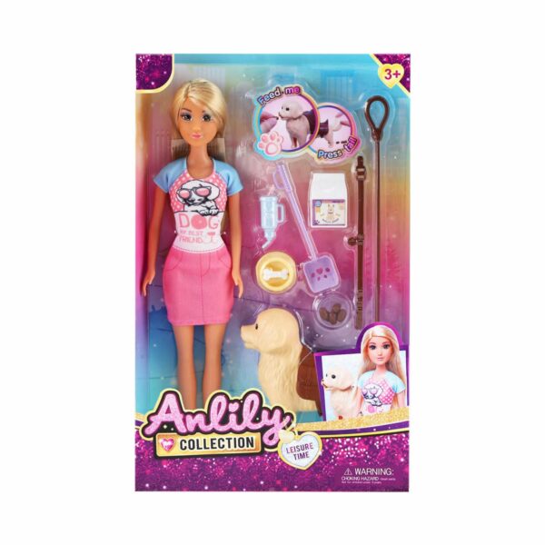 Set Muñeca Con Mascota ANLILY Incluye Accesorios - Imagen 2