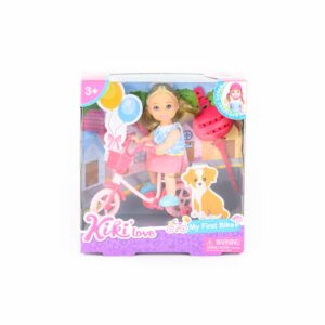 Set De Juego Muñeca Con Bicicleta KIKI LOVE Incluye Accesorios