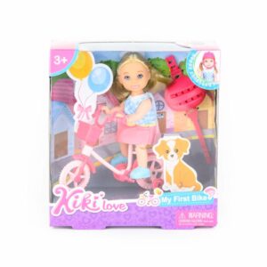 Mini Muñeca En Bicicleta ANKIKI Incluye Accesorios