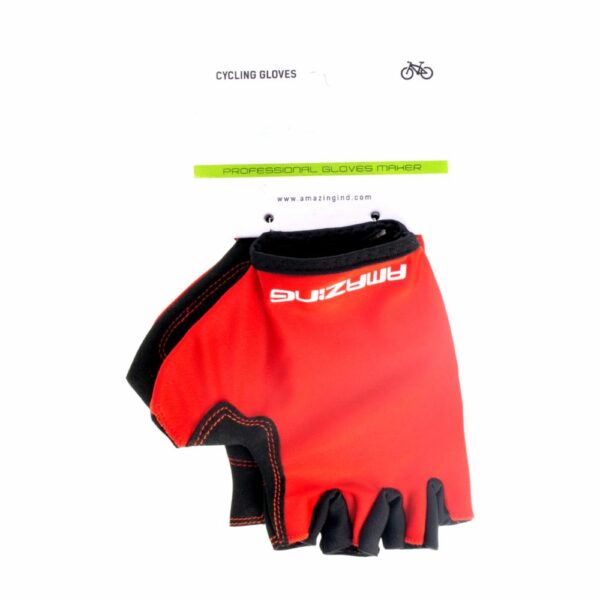 Guante De Bicicleta Rojo Negro AMAZING GRANDE