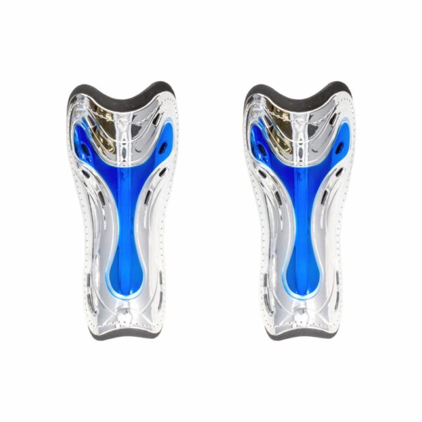 Canilleras Protectoras Combinación Silver Azul WES Ergonómicas