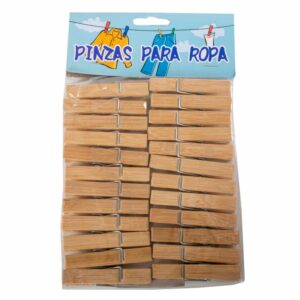 Pinza Para Ropa De Madera MUDANJIANG Pack X 24