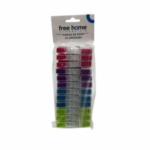 Pinza Para Ropa Delgadas Colores Ergo FREE HOME Unidad