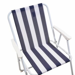 Silla De Playa Rayas Azul FREE HOME